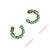 Early 21st Century Emerald Glow Stud Hoop Earrings, A Pair For Sale - Image 5 of 6