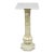 Vintage Italian Classical Carved Marble Column Form Square Top Pedestal Stand For Sale