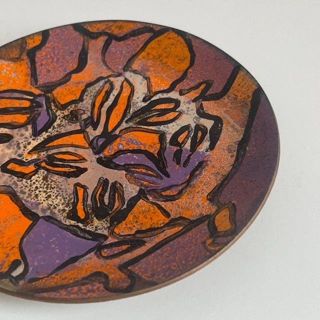Mid-Century Modern 1970s Enameled Trinket Dish For Sale - Image 3 of 5