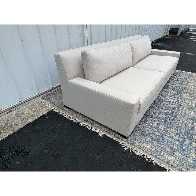 Rh Parisian Track Arm 2-Cushion Sofa 9' | Luxe 44" Depth | Down-Feather Fill | Holland & Sherry Wool Twill | Dove For Sale - Image 18 of 18