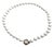 1950s Miriam Haskell Signed White Glass Bead Necklace With Floral Clasp For Sale