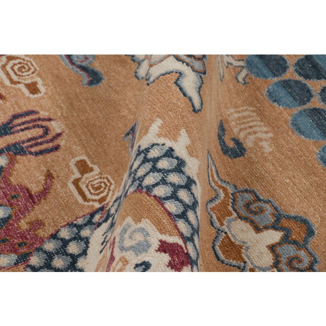 Late 20th Century Contemporary Chinese Dragon Pictorial Wool Rug by Rug & Kilim, India For Sale - Image 5 of 10
