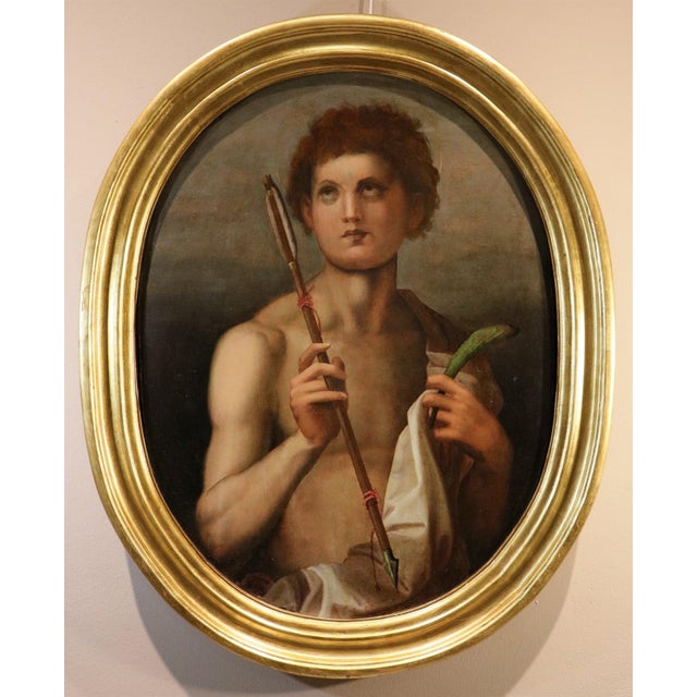 Andrea Del Sarto. Bottega, Saint Sebastian Del Sarto, 1560, Oil on Panel For Sale - Image 13 of 13