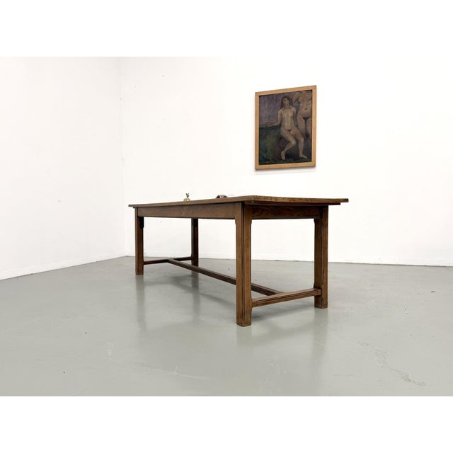 Vintage Farmhouse Dining Table in Oak, 1970s For Sale - Image 17 of 18