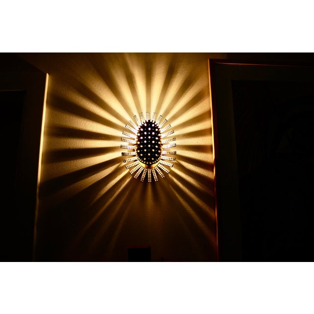 Crystal Sun Wall Lights, Austria, 1950, Set of 2 For Sale - Image 9 of 9