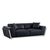 Contemporary Casa Milano Domo Italian Leather 3-Piece Sofa Set in Black For Sale - Image 3 of 11