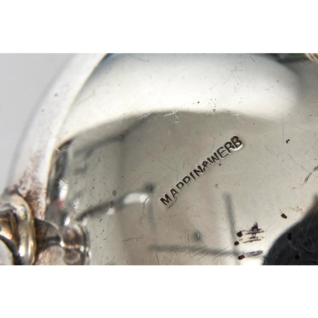 Mappin & Webb Sterling Silver Footed Mustard Pot With Glass Liner, Circa 1929 For Sale - Image 9 of 10