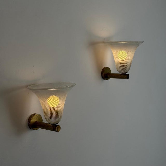Torcello Wall Sconces attributed to Carlo Scarpa for Venini, 1940s, Set of 2 For Sale - Image 9 of 18