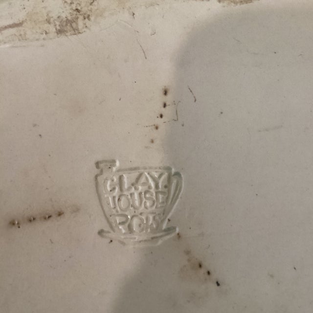 Late 20th Century Ceramic Glazed Leaf Shape With Internal Light Green Veining Centerpiece/Serving Platter by Clay House Pots For Sale - Image 10 of 12