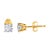 Haus of Brilliance 14K Yellow Gold 1/2 Cttw Round-Cut Diamond Solitaire Stud Earrings For Sale - Image 4 of 6