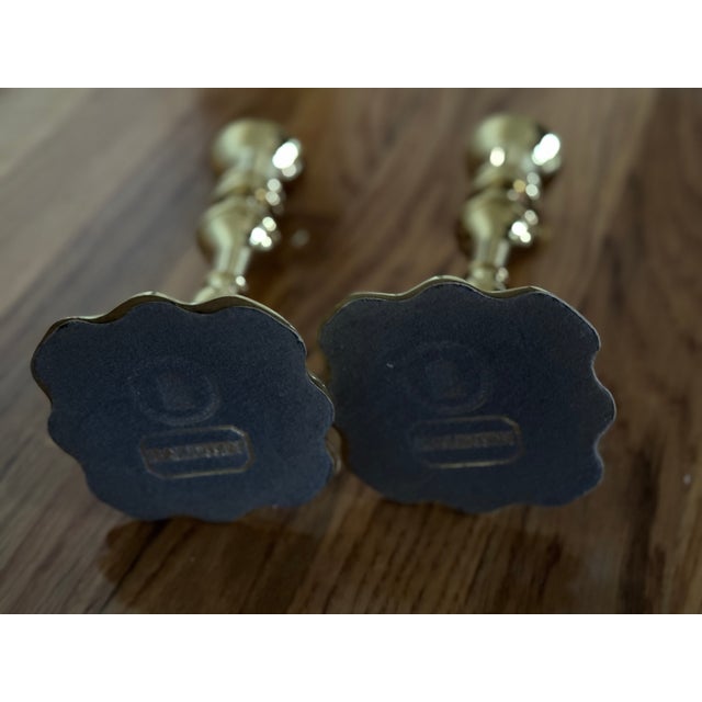 Metal 1970s Baldwin Brass Candlesticks - a Pair For Sale - Image 7 of 9
