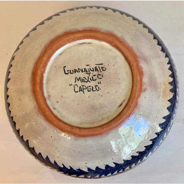 Terra Cotta Vintage Mexican Ceramic Bowl For Sale - Image 8 of 9