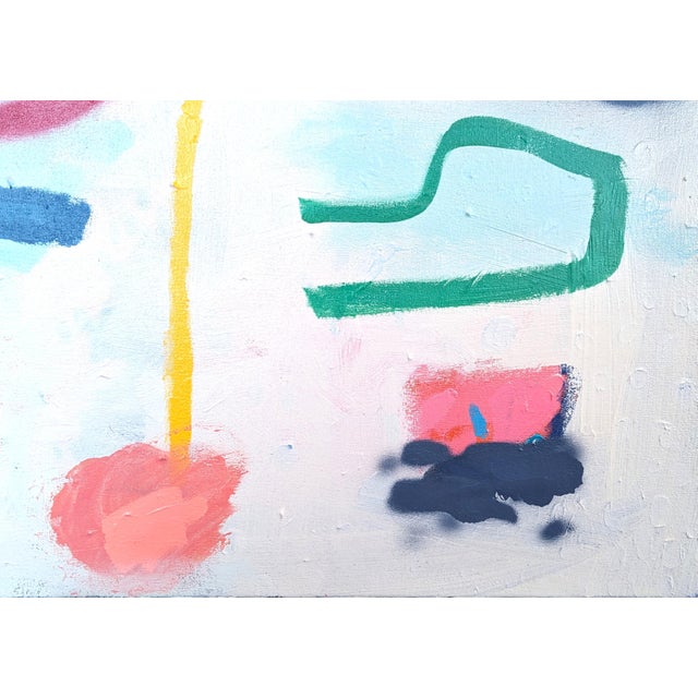 Textile Peter Healy "Yellow Thread" Contemporary Colorful Vibrant Abstract Geometric Painting, 2023 For Sale - Image 7 of 11