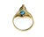 Late 20th Century Marquise Blue Topaz 14k Yellow Gold Ring For Sale - Image 5 of 7