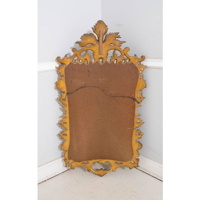 Italian Ornate Gold Gilt Wood Decorator Mirror For Sale - Image 9 of 10