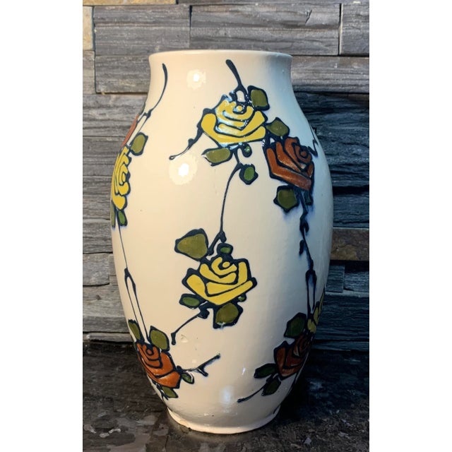 Antique Royal Dux White Porcelain Roses Design Vase For Sale In New York - Image 6 of 13