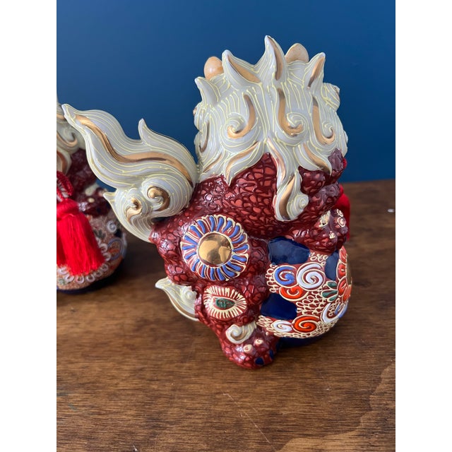 Pair of Vintage Foo Dog / ShiShi Guardian Lions For Sale - Image 16 of 18