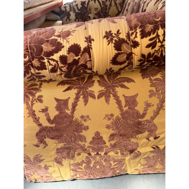 Custom Upholstered Tufted Belmar Arched Back Sofa For Sale - Image 16 of 16