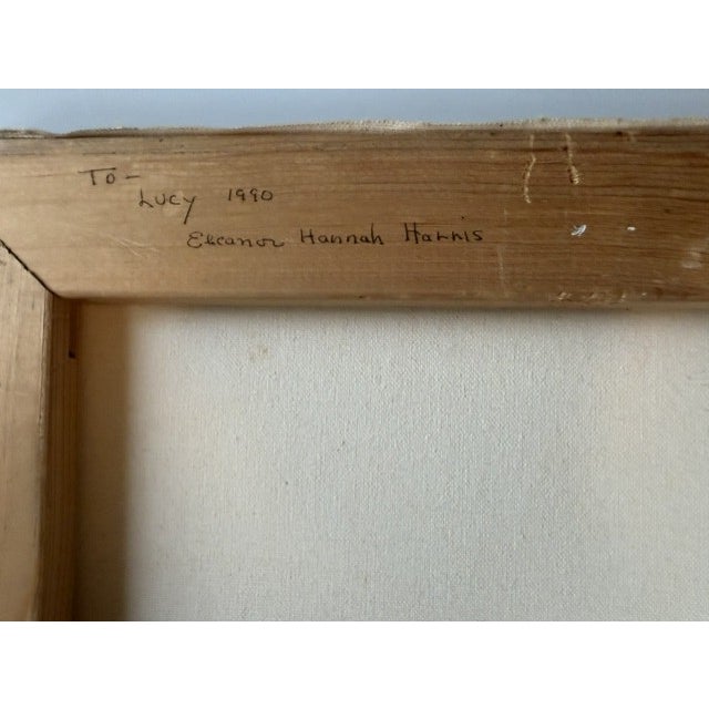 Textile Vintage Italian Landscape Painting by Eleanor Hannah Harris – Dated 1990 For Sale - Image 7 of 14