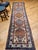 Vintage Serab Runner, Hand-Knotted Wool, Geometric Medallion Pattern, Ivory & Blue, 3x11 For Sale - Image 4 of 14