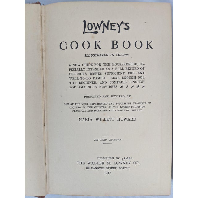Antique & Vintage American Cookbooks, Lowney's 1912 and Just for Two 1951, Pair For Sale In New York - Image 6 of 12