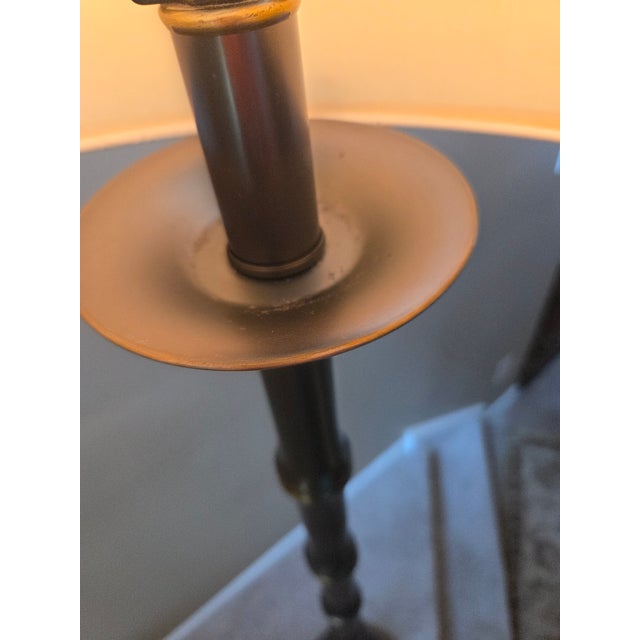 Vintage Faux Bamboo Brass Hollywood Regency/Chinoiserie Floor Lamp For Sale - Image 4 of 12