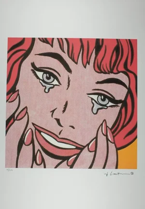 Roy Lichtenstein, Crying Nude, 1990s, Silk-Screen