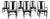Late 20th Century Chin Hua Dining Chairs 4 Side & 2 Armchairs by Raymond K. Sobota for Century Furniture - Set of 6 For Sale