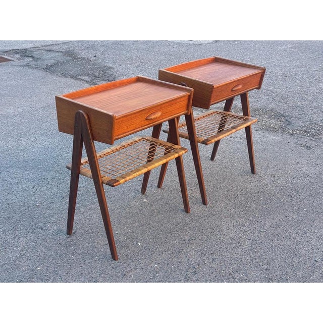 Mid-Century Danish Nightstands by Søren Rasmussen, 1960s, Set of 2 For Sale - Image 12 of 18