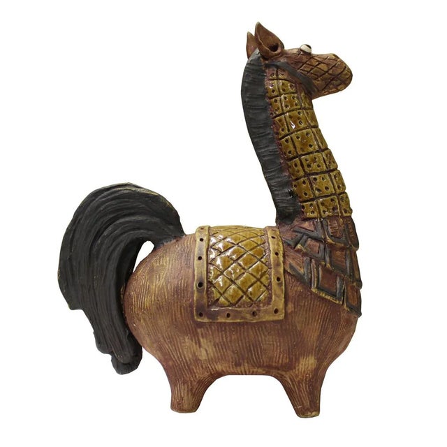 Modern Oriental Ceramic Artistic Horse Figure For Sale - Image 4 of 6