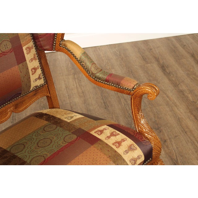Century Furniture Louis XV Provincial Style Arm Chair and Ottoman For Sale In Philadelphia - Image 6 of 12