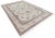 Ivory Color Fine Hand Knotted Persian Silk & Wool Nain For Sale - Image 4 of 4