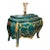 French Louis XV Bottle Green Bombe Commode With Bronze Ormolu & Gold Leaf Accents For Sale