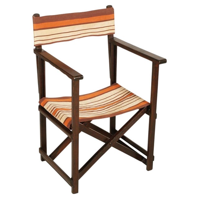 Brown Hollywood Folding Chair by Carlo Hauner for Reguitti, 1970s For Sale - Image 8 of 8