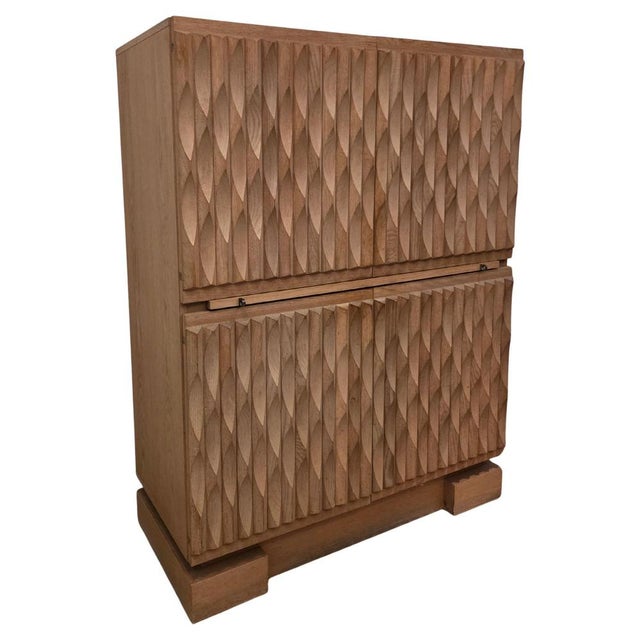 Brutalist Oak Bar from De Coene, 1975 For Sale - Image 17 of 17