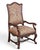 French Panache for Michael Taylor Louis XIV Style Walnut Arm Chair - 1 of 2 For Sale - Image 3 of 5