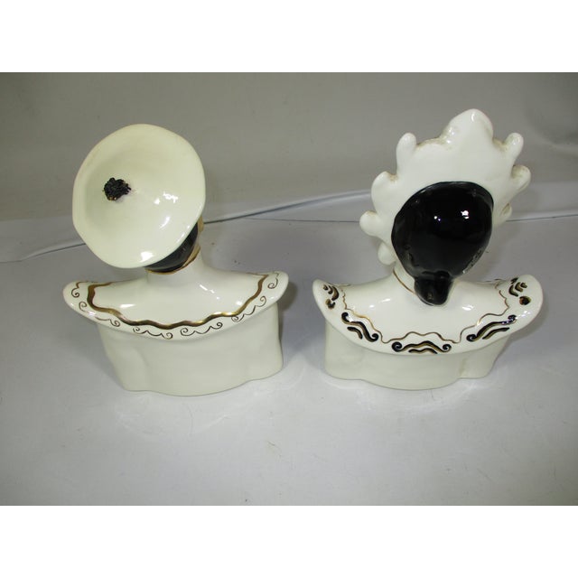 Mid-Century Modern Vintage Pair of MCM Asian Bust For Sale - Image 3 of 7