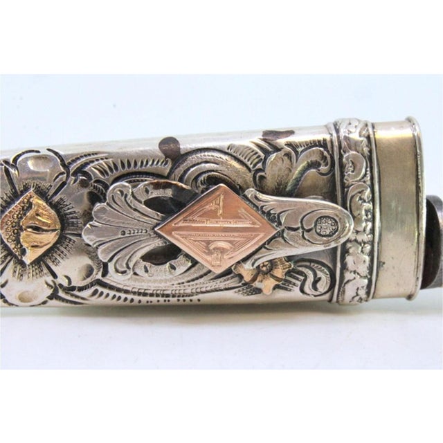 Silver and Gold Dagger with Cutouts For Sale - Image 5 of 9