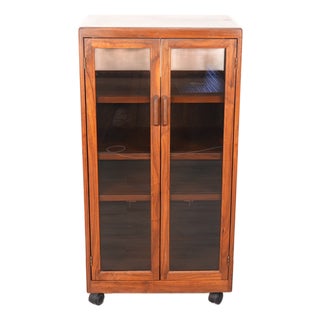 Vintage Sonrise Audio Systems Solid Walnut Stereo & Record Cabinet For Sale