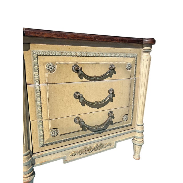 French Provincial Vintage French Provincial Style Pair Nightstands or End Accent Side Tables For Sale - Image 3 of 11