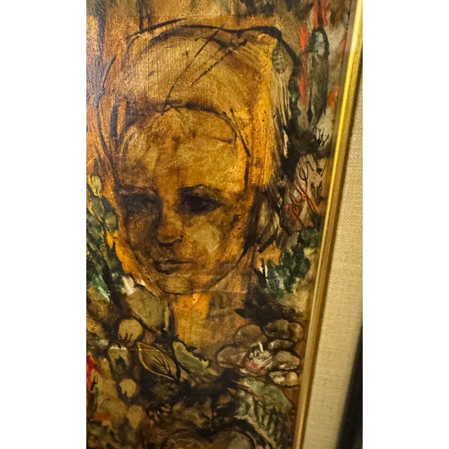 Mid-Century Modern Mid-Century Expressionist Figural Painting, Signed “Geijer” For Sale - Image 3 of 4