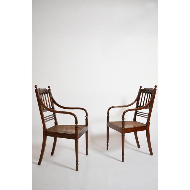 George III Style Armchairs, Set of 2 For Sale - Image 6 of 6