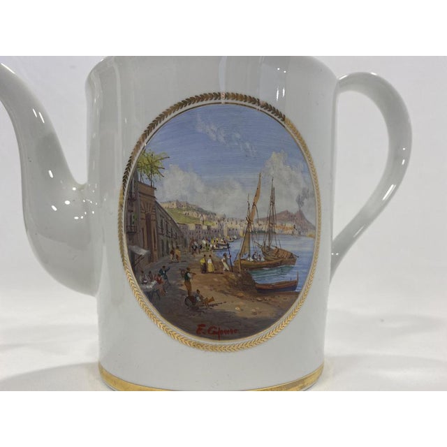 1990s Tea Service in Porcelain with Neapolitan Views by Enrico Capuano for NRS Capodimonte, 1994, Set of 3 For Sale - Image 5 of 18