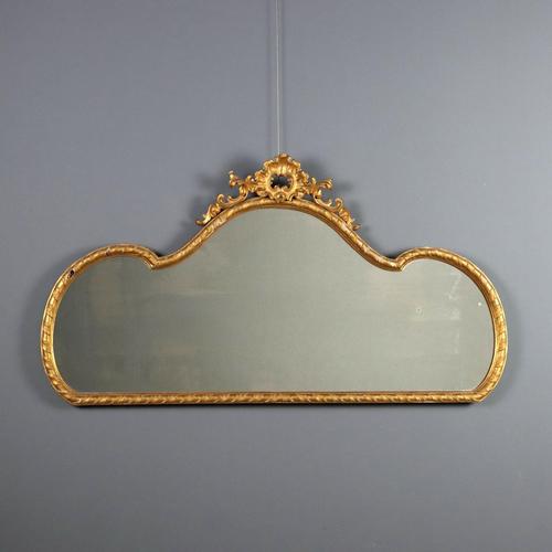 Carved and Gilded Wooden Fireplace Mirror For Sale - Image 9 of 9
