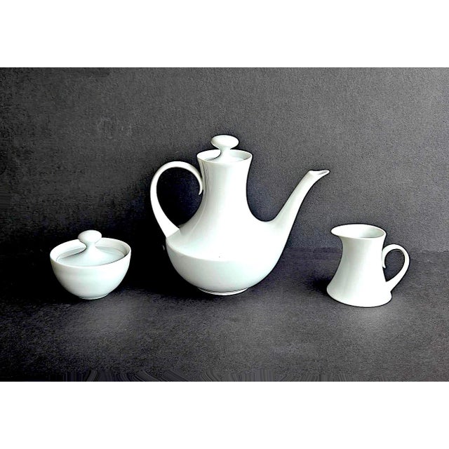 1970s Block Bidasoa Blanco Porcelain Coffee Set, 3 Pieces For Sale - Image 10 of 11