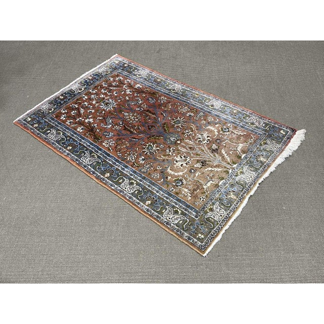 Handmade Iranian Wool Rug For Sale - Image 4 of 11