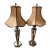 Hollywood Regency Mirrored Pagoda Style, Brass & Glass Accents Table Lamps, - a Pair For Sale