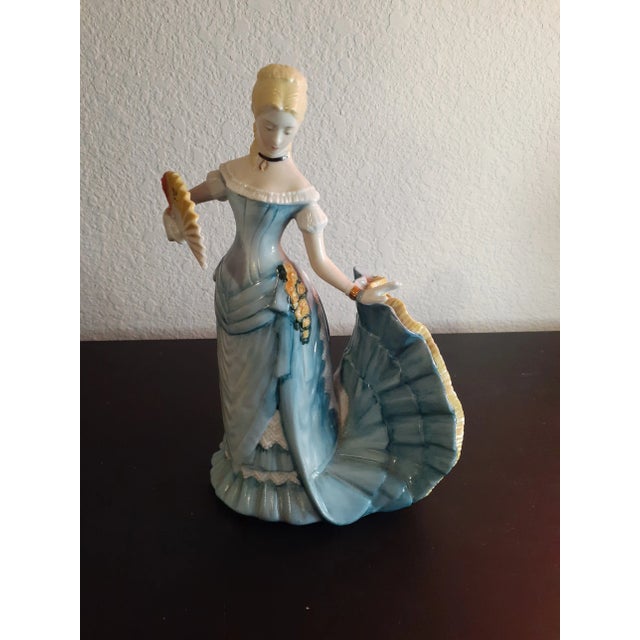 Ceramic 1980s Franklin Mint Porcelain Handpainted Figurine "Arabella the Waltz" For Sale - Image 7 of 7