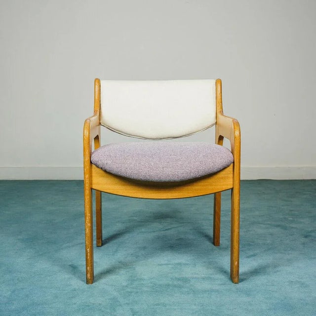 Set of Vintage Wisteria & Wood Dining Chairs, 1970s For Sale - Image 6 of 13