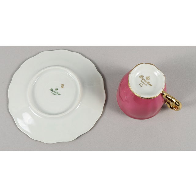 Mid-Century Modern Technicolor Centenary Mocha Service from Bareuther Bavaria, 1960s, Set of 24 For Sale - Image 3 of 5